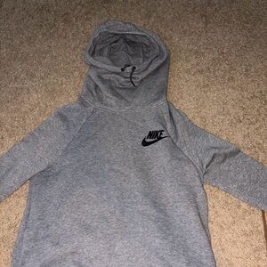 Nike Gray Hoodie with Black Swoosh